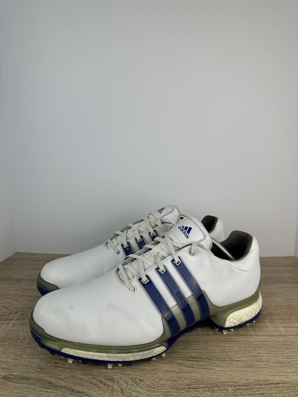 Adidas Tour 360 Boost White/Blue Golf Shoes Mens Size 11.5Comfortable Clean Nice